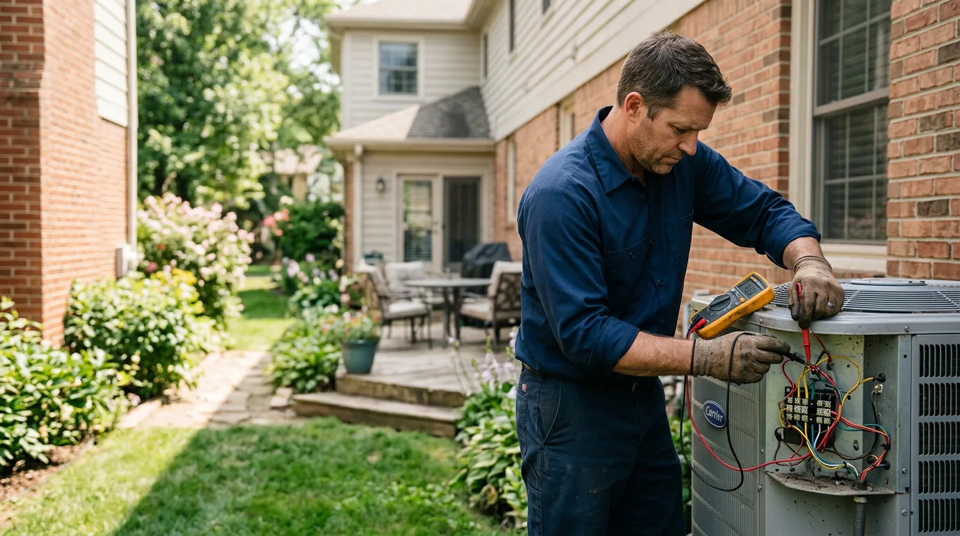 HVAC technician working near Louisville, OH